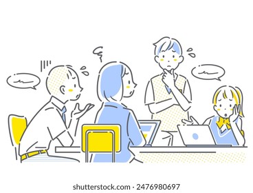 High School Schüler, Brainstorming, Konversation