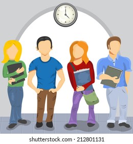 high school students in front of the watch.