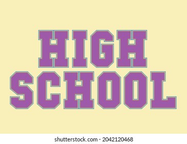 high school typography graphic design twill old school style