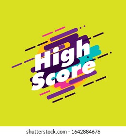 high score, beautiful greeting card background or template banner with abstract colour for sport theme. vector design illustration