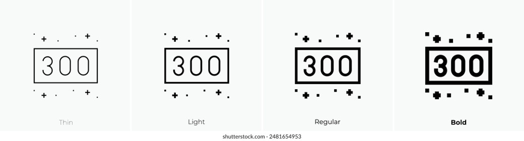 high score icon. Thin, Light Regular And Bold style design isolated on white background