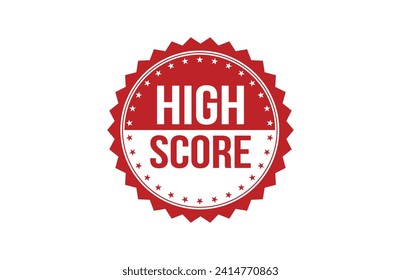 High Score red ribbon label banner.