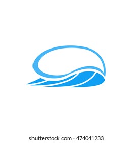 High sea wave icon in simple style isolated on white background. Water and ocean symbol