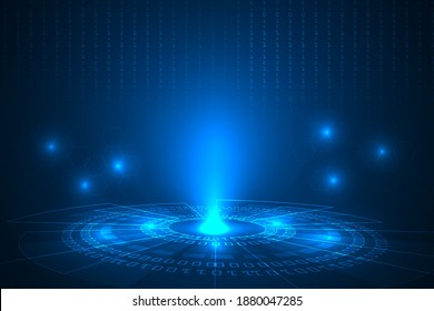 High security with digital key protection technology abstract. digital code and binary with circuit lines on background.