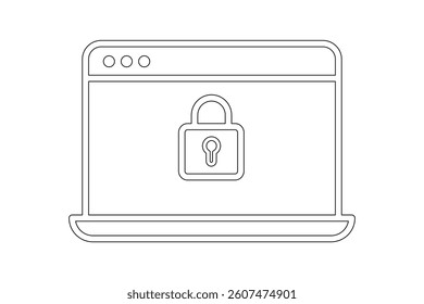 High Security Padlock Icon, padlock security icon vector, secure padlock symbol design, digital lock icon, privacy protection lock symbol, encrypted data padlock icon