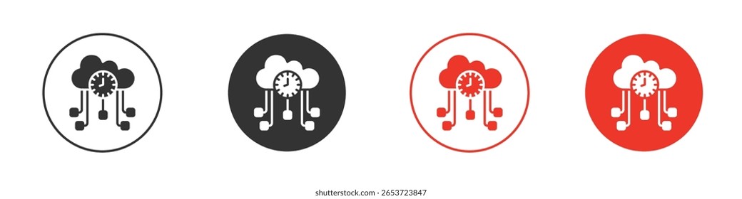 Ícone de tempo de atividade do servidor alto para logotipo, símbolo de sinal de vetor para design