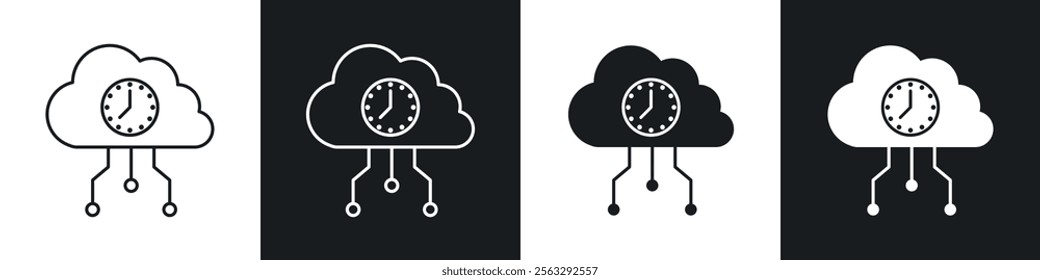 High server uptime icon pack for app and website ui designs.