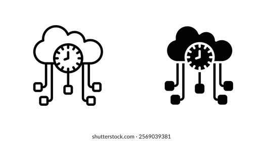 High server uptime icons vector graphic pack