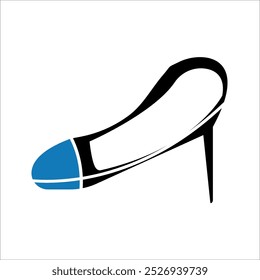 High shoe heel vector silhouette illustration vector design