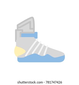 High sneakers flat icon