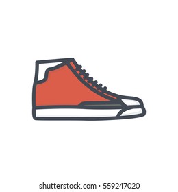 high sneakers icon