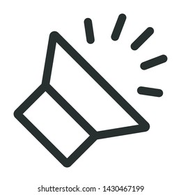 high sound - minimal line web icon. simple vector illustration. concept for infographic, website or app.