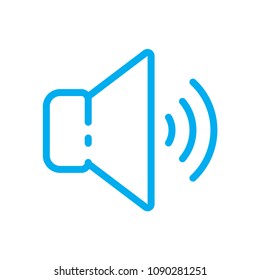 High sound volume line vector icon. Symbol from set Icons for your interface. Isolated on white background