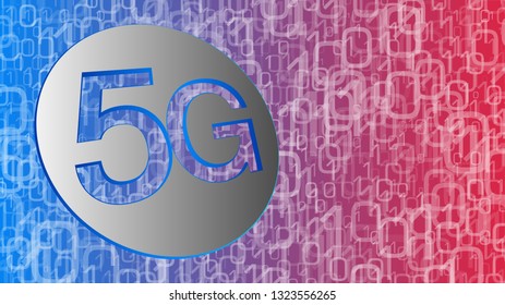 High speed 5G network, vector digital technology inspiration
