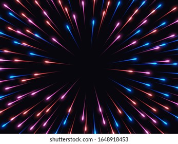 High speed. Abstract explosion background. Vector illustration.