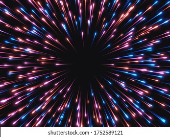 High speed. Abstract explosion background. Vector illustration.