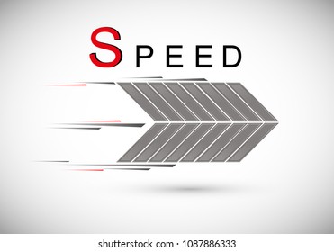 High Speed.  Abstract symbol of speed logo design.