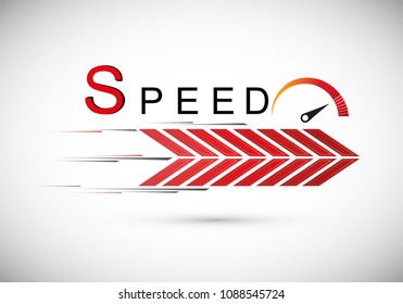 High Speed. Abstract symbol of speed logo design. 