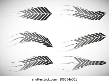 High Speed. Abstract symbol of speed logo design. Set