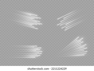 High speed. Abstract technology background concept. Motion speed and blur. Glowing white speed lines. Dynamic lines or rays. Light trail wave, fire path trace line. swirling filament curve. 