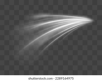 High speed. Abstract technology background concept. Motion speed and blur. Glowing white speed lines. Dynamic lines or rays. Light trail wave, fire path trace line. - Shutterstock ID 2289164975