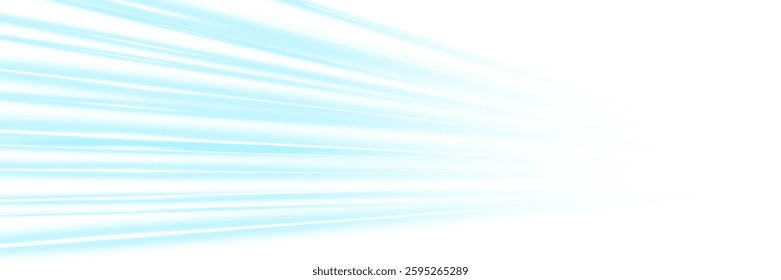 High speed blue light streaks. Energetic vector illustration featuring neon motion trails, perspective blur and racing inspired dynamic movement. Ideal for banners, gaming and action themes.
