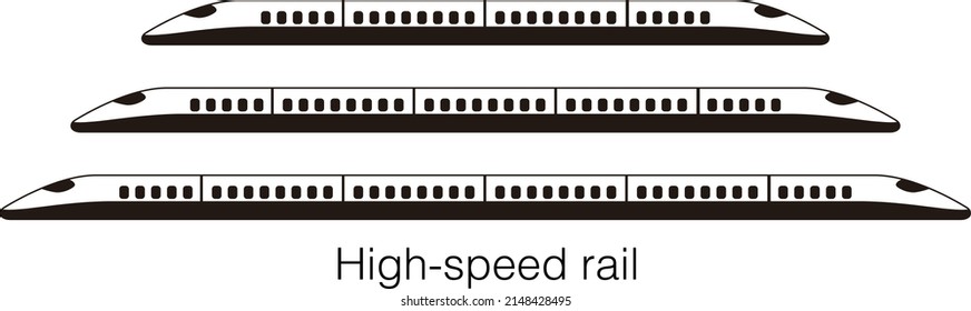 High speed bullet train coming out, modern flat design, vector illustration