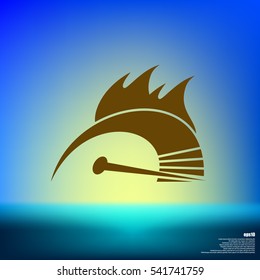 High speed burning symbol icon