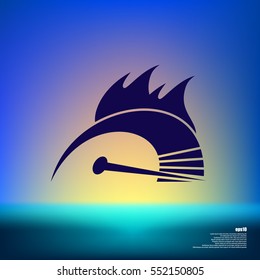 High speed burning symbol icon