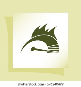 High speed burning symbol icon