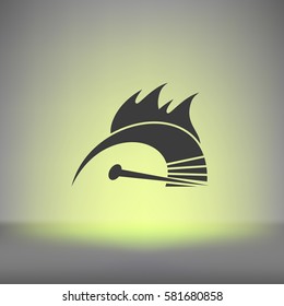 High speed burning symbol icon
