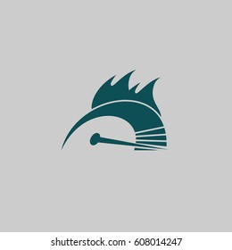 High speed burning symbol icon