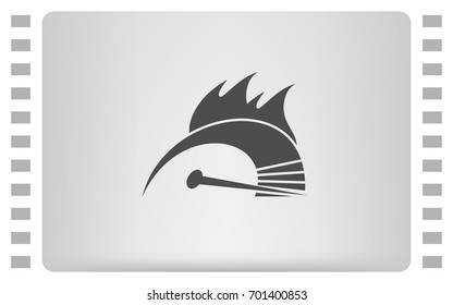 High speed burning symbol icon