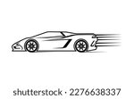 high speed car vector illustration. luxury car. sport car. super car.