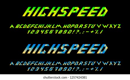 High Speed Colorful Font Set