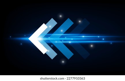 Concepto de alta velocidad Color de fondo de la tecnología de flecha de salida Hielo Comunicación fondo de innovación vectorial