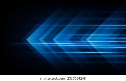 High speed concept Arrow Light out technology background Hitech communication concept innovation background, vector design