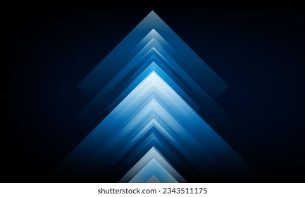High speed concept Arrow up Light out technology background Hitech communication concept innovation background, vector design