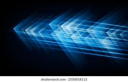 High speed concept Arrow Light out technology background Hitech communication concept innovation background, vector design