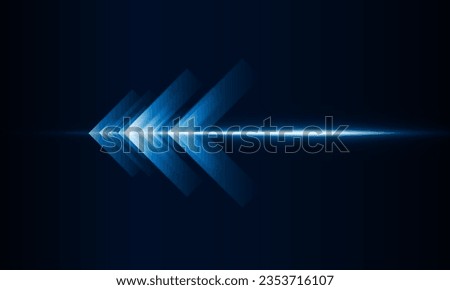 High speed concept Arrow up Light out technology background Hitech communication concept innovation background, vector design