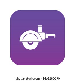 High speed cut off machine icon digital purple for any design isolated on white vector illustration