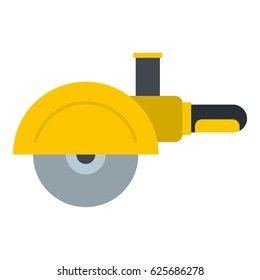 High speed cut off machine icon flat isolated on white background vector illustration
