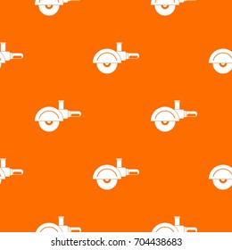 High speed cut off machine pattern repeat seamless in orange color for any design. Vector geometric illustration