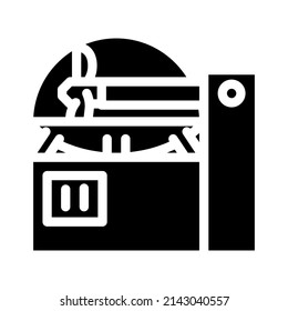 high speed cutter glyph icon vector. high speed cutter sign. isolated contour symbol black illustration