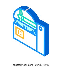 high speed cutter isometric icon vector. high speed cutter sign. isolated symbol illustration