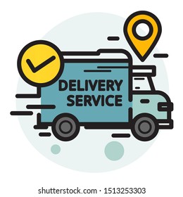 High Speed Delivery Service Available - Icon as EPS 10 File