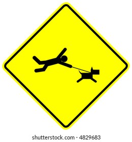 high speed dog walk sign