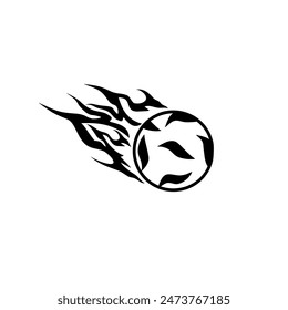 high speed drifting ball vector illustration