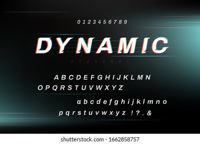 High Speed Dynamic Alphabet Font Set With Uppercase Lowercase And Numbers