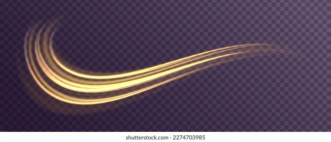High speed effect motion blur night lights blue and red. Futuristic neon light line trails. bright sparkling background. Purple glowing wave swirl, impulse cable lines. Long time exposure. Vector
